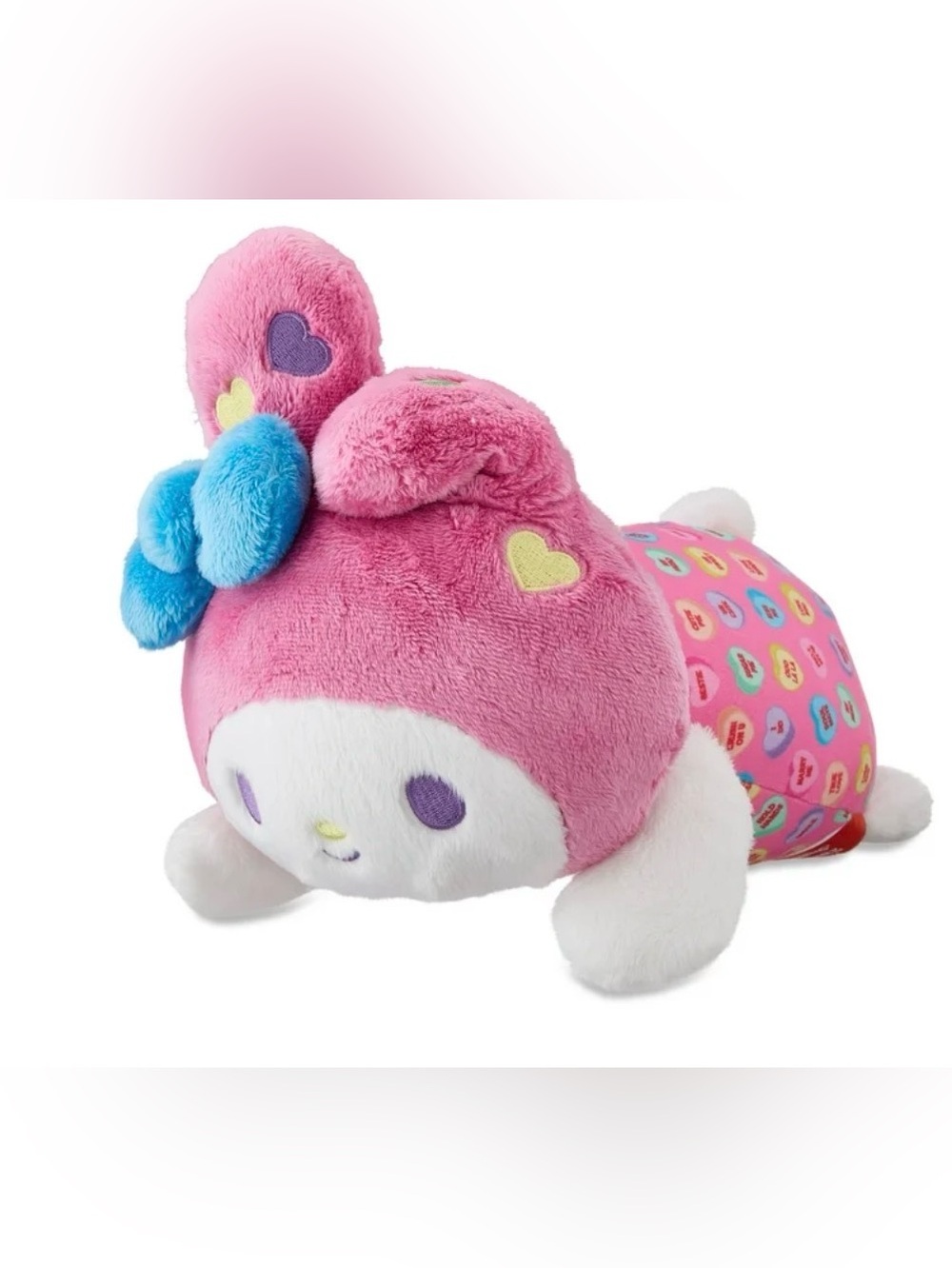 Sanrio My Melody Plush w/ Sweethearts Candy Print Fabric 9" LIMITED EDITION NWT